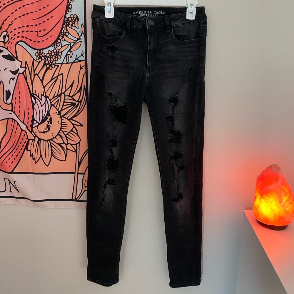 Ripped jeans.